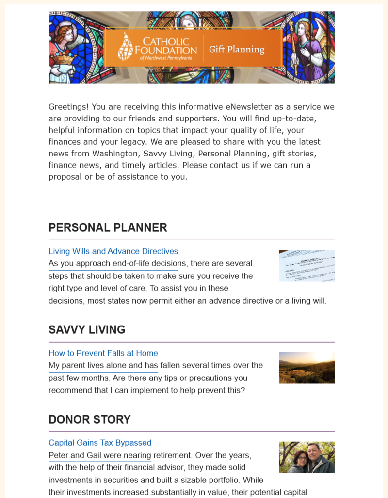 Donor Enewsletter
